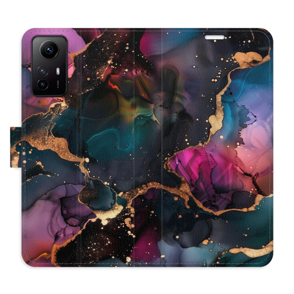 Flipové puzdro iSaprio - Dark Marble - Xiaomi Redmi Note 12S