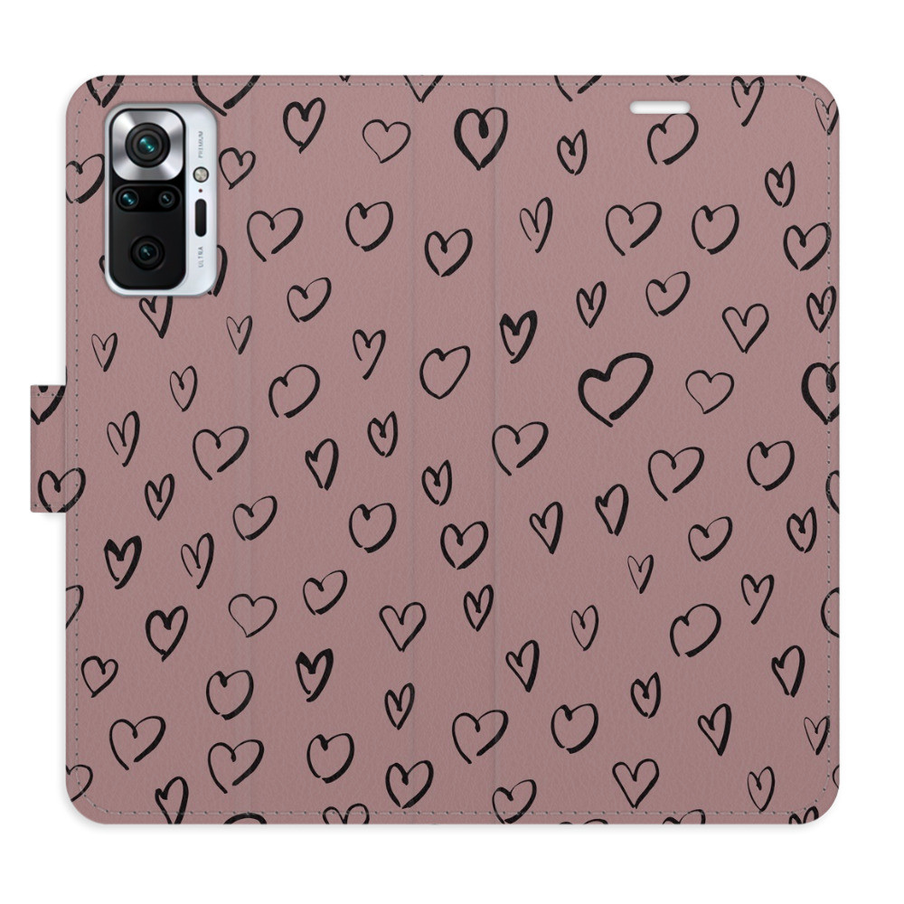 Flipové puzdro iSaprio - Heart Dark 02 - Xiaomi Redmi Note 10 Pro