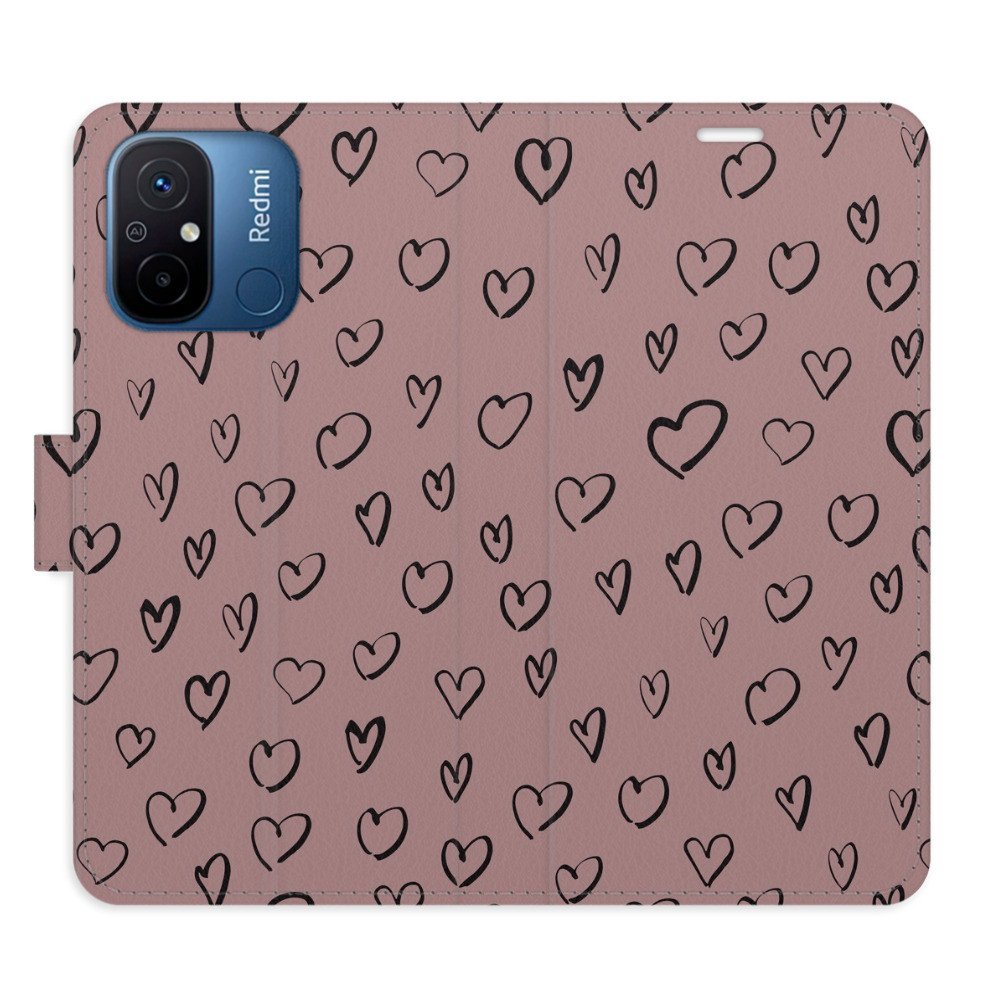 Flipové puzdro iSaprio - Heart Dark 02 - Xiaomi Redmi 12C