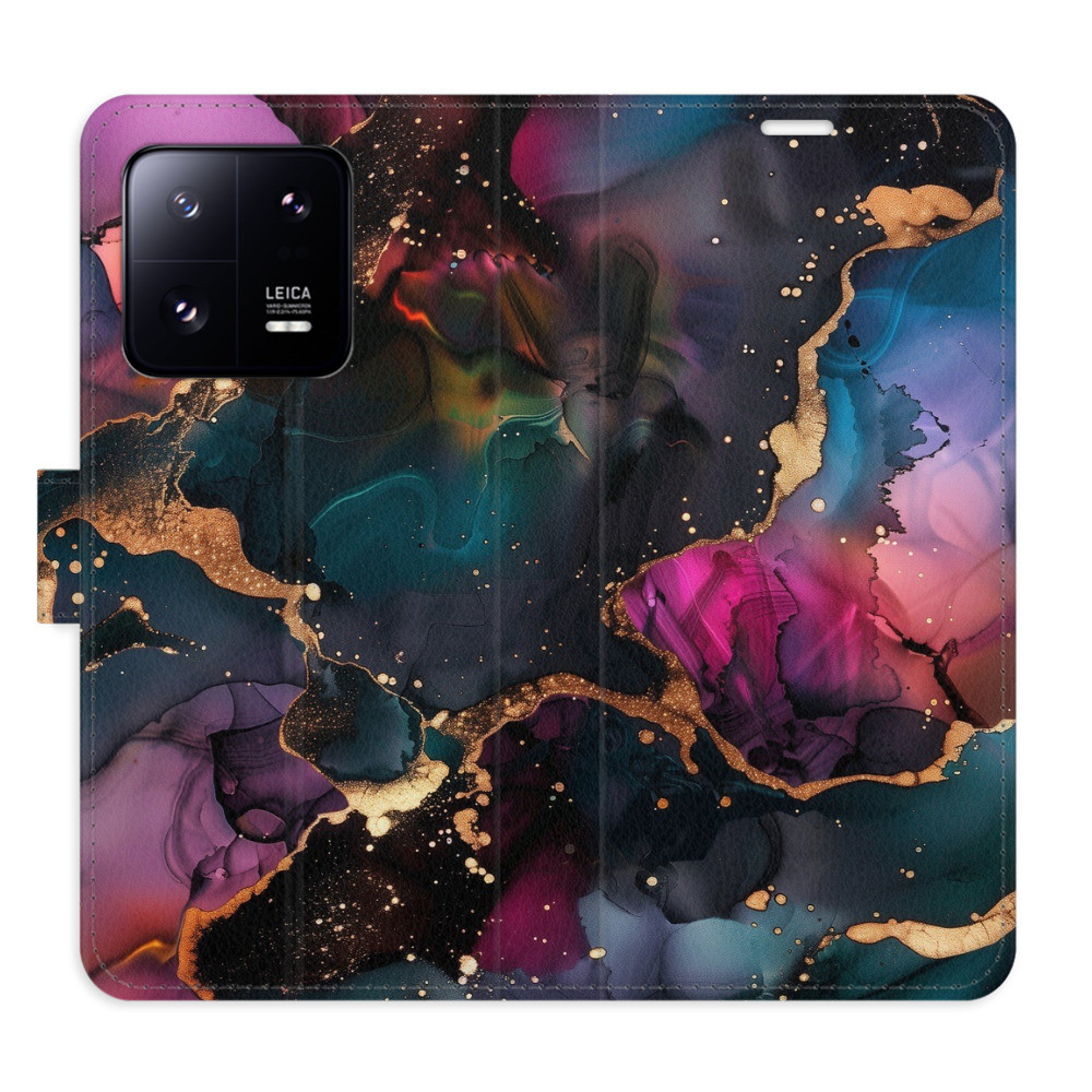 Flipové puzdro iSaprio - Dark Marble - Xiaomi 13 Pro