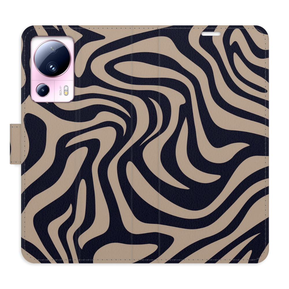 Flipové puzdro iSaprio - Zebra Black 02 - Xiaomi 13 Lite