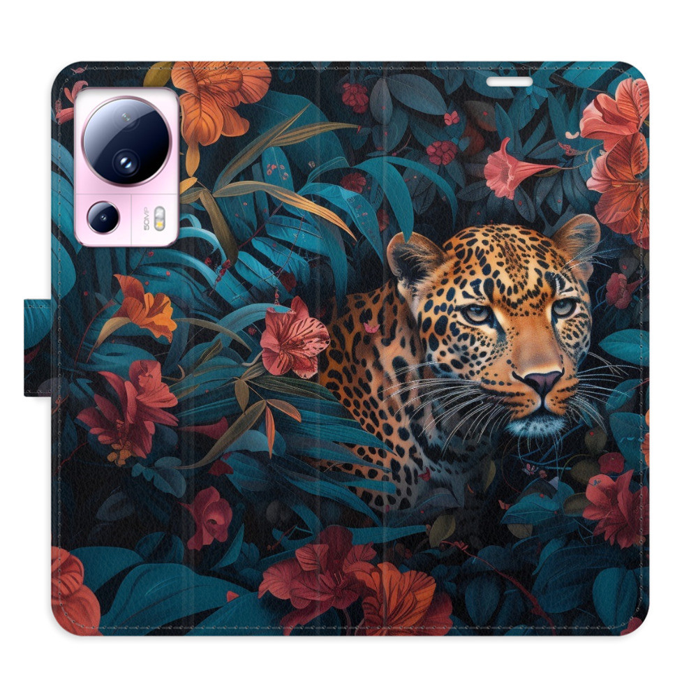 Flipové puzdro iSaprio - Flower Jaguar 02 - Xiaomi 13 Lite