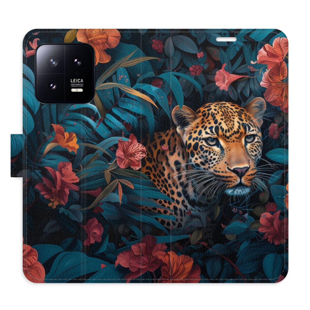 Flipové puzdro iSaprio - Flower Jaguar 02 - Xiaomi 13