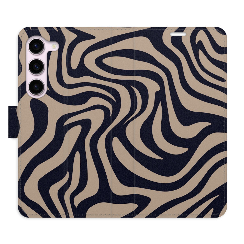 Flipové puzdro iSaprio - Zebra Black 02 - Samsung Galaxy S23 5G