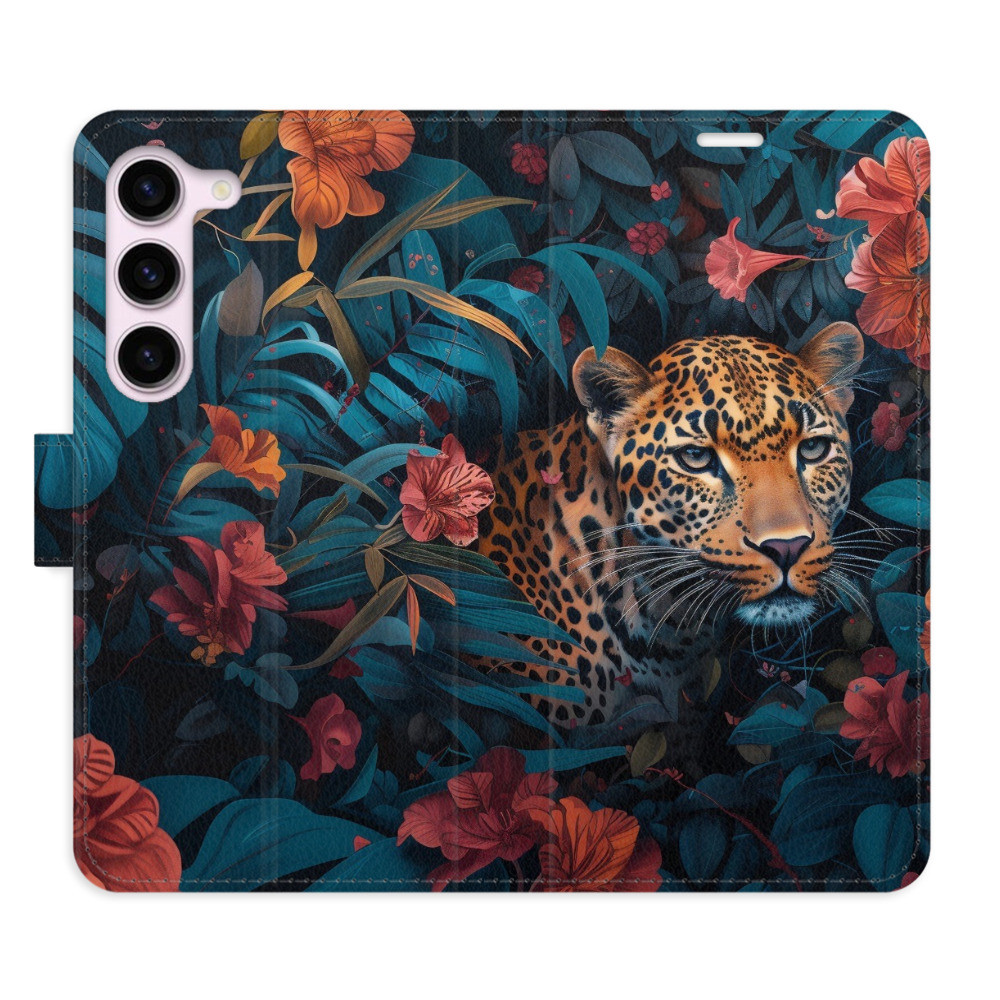 Flipové puzdro iSaprio - Flower Jaguar 02 - Samsung Galaxy S23 5G