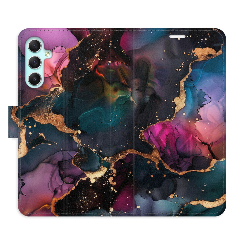 Flipové puzdro iSaprio - Dark Marble - Samsung Galaxy A34 5G