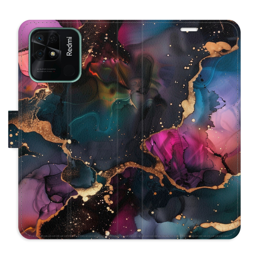 Flipové puzdro iSaprio - Dark Marble - Xiaomi Redmi 10C