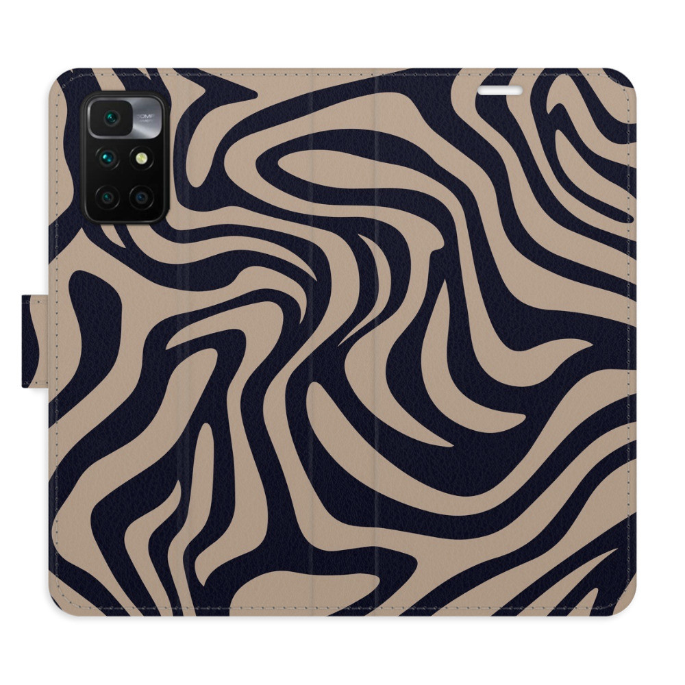 Flipové puzdro iSaprio - Zebra Black 02 - Xiaomi Redmi 10