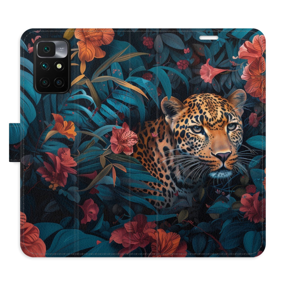 Flipové puzdro iSaprio - Flower Jaguar 02 - Xiaomi Redmi 10