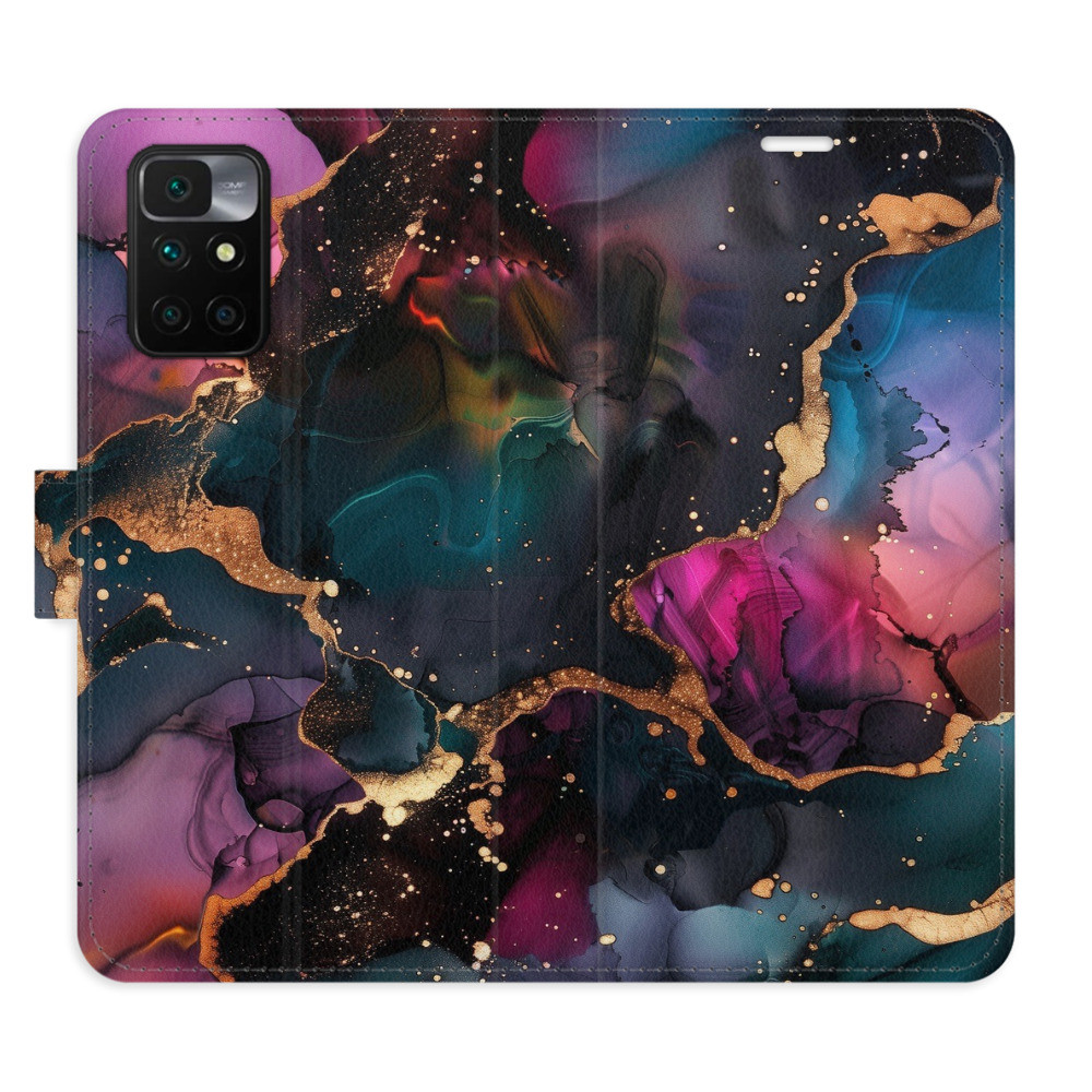 Flipové puzdro iSaprio - Dark Marble - Xiaomi Redmi 10