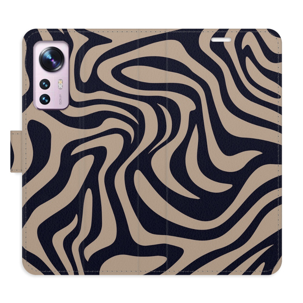 Flipové puzdro iSaprio - Zebra Black 02 - Xiaomi 12 / 12X