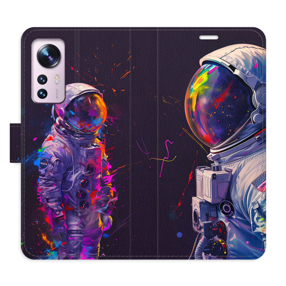 Flipové puzdro iSaprio - Neon Astronaut 02 - Xiaomi 12 / 12X