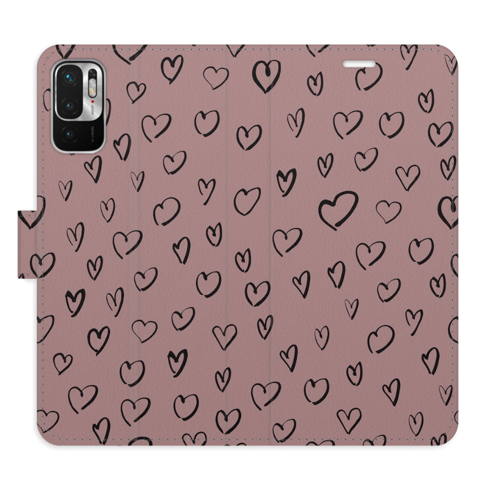 Flipové puzdro iSaprio - Heart Dark 02 - Xiaomi Redmi Note 10 5G