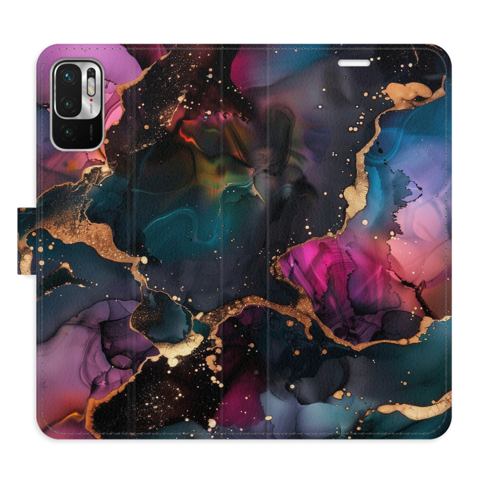 Flipové puzdro iSaprio - Dark Marble - Xiaomi Redmi Note 10 5G