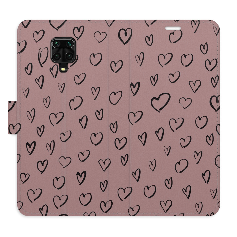 Flipové puzdro iSaprio - Heart Dark 02 - Xiaomi Redmi Note 9 Pro / Note 9S