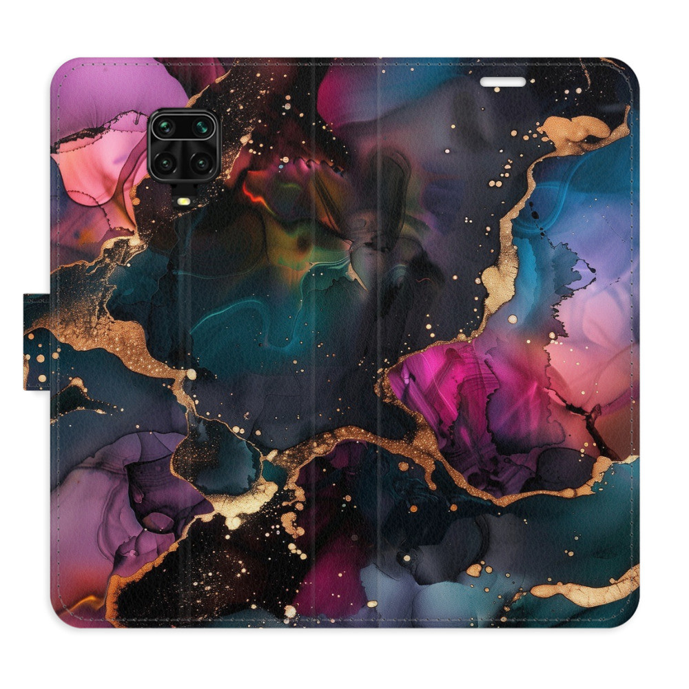 Flipové puzdro iSaprio - Dark Marble - Xiaomi Redmi Note 9 Pro / Note 9S