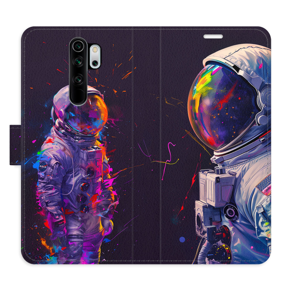 Flipové puzdro iSaprio - Neon Astronaut 02 - Xiaomi Redmi Note 8 Pro