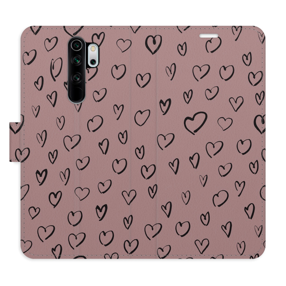 Flipové puzdro iSaprio - Heart Dark 02 - Xiaomi Redmi Note 8 Pro