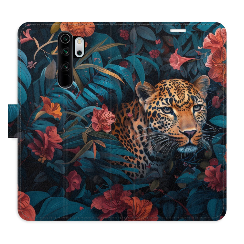 Flipové puzdro iSaprio - Flower Jaguar 02 - Xiaomi Redmi Note 8 Pro