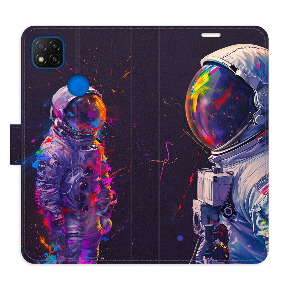 Flipové puzdro iSaprio - Neon Astronaut 02 - Xiaomi Redmi 9C