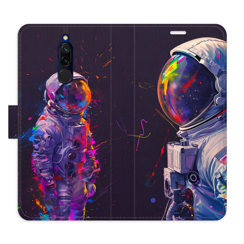 Flipové puzdro iSaprio - Neon Astronaut 02 - Xiaomi Redmi 8