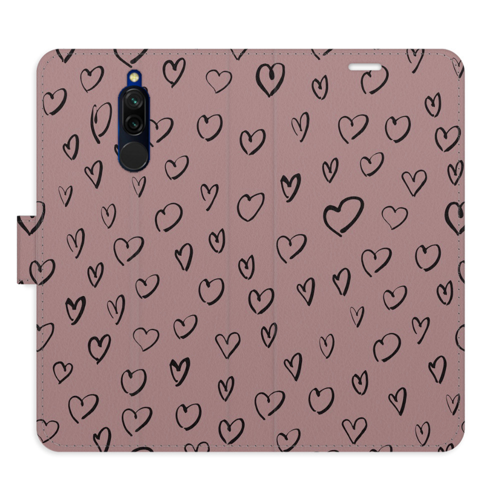 Flipové puzdro iSaprio - Heart Dark 02 - Xiaomi Redmi 8