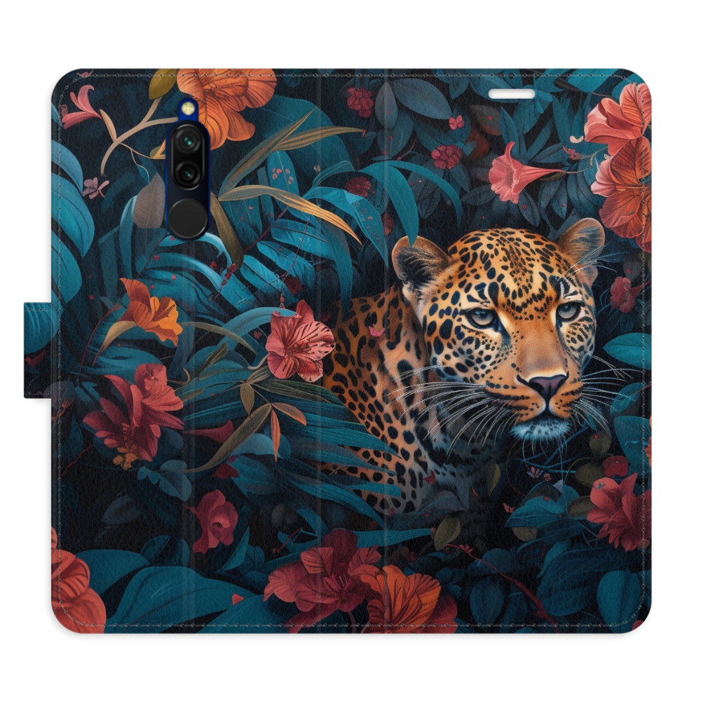 Flipové puzdro iSaprio - Flower Jaguar 02 - Xiaomi Redmi 8