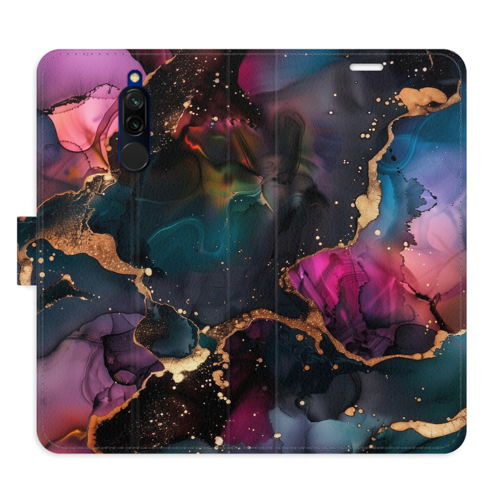 Flipové puzdro iSaprio - Dark Marble - Xiaomi Redmi 8