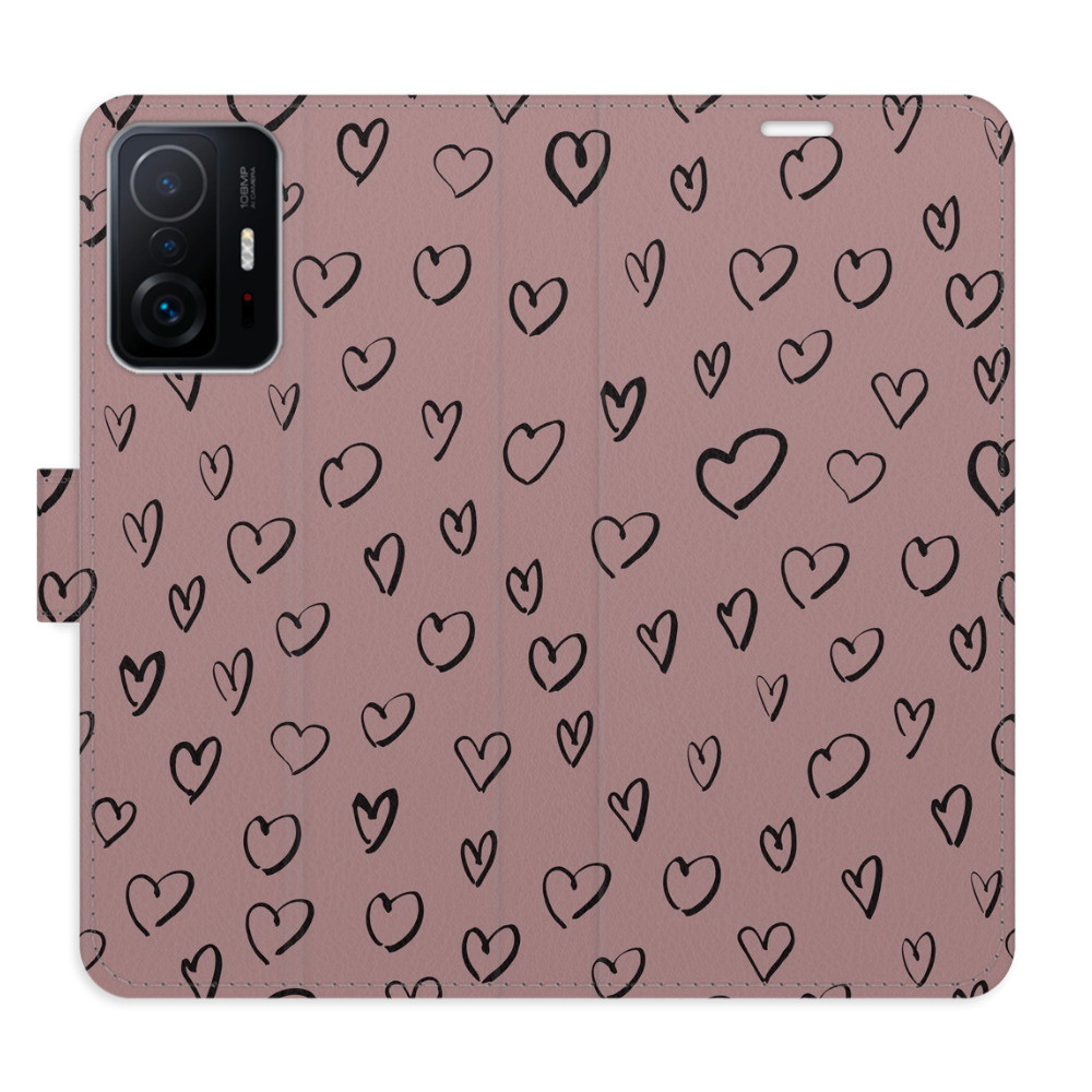 Flipové puzdro iSaprio - Heart Dark 02 - Xiaomi 11T / 11T Pro