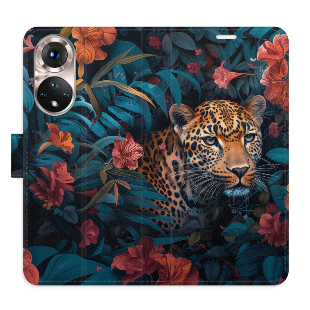 Flipové puzdro iSaprio - Flower Jaguar 02 - Honor 50 / Nova 9