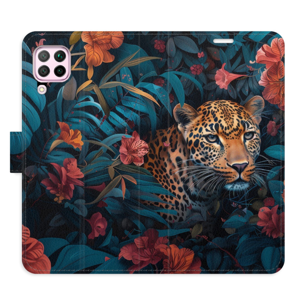 Flipové puzdro iSaprio - Flower Jaguar 02 - Huawei P40 Lite