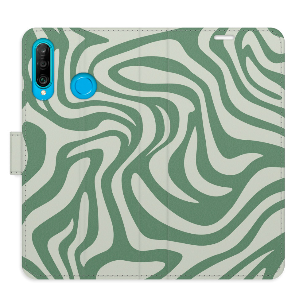 Flipové puzdro iSaprio - Zebra Green 02 - Huawei P30 Lite