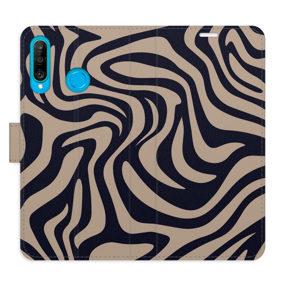 Flipové puzdro iSaprio - Zebra Black 02 - Huawei P30 Lite