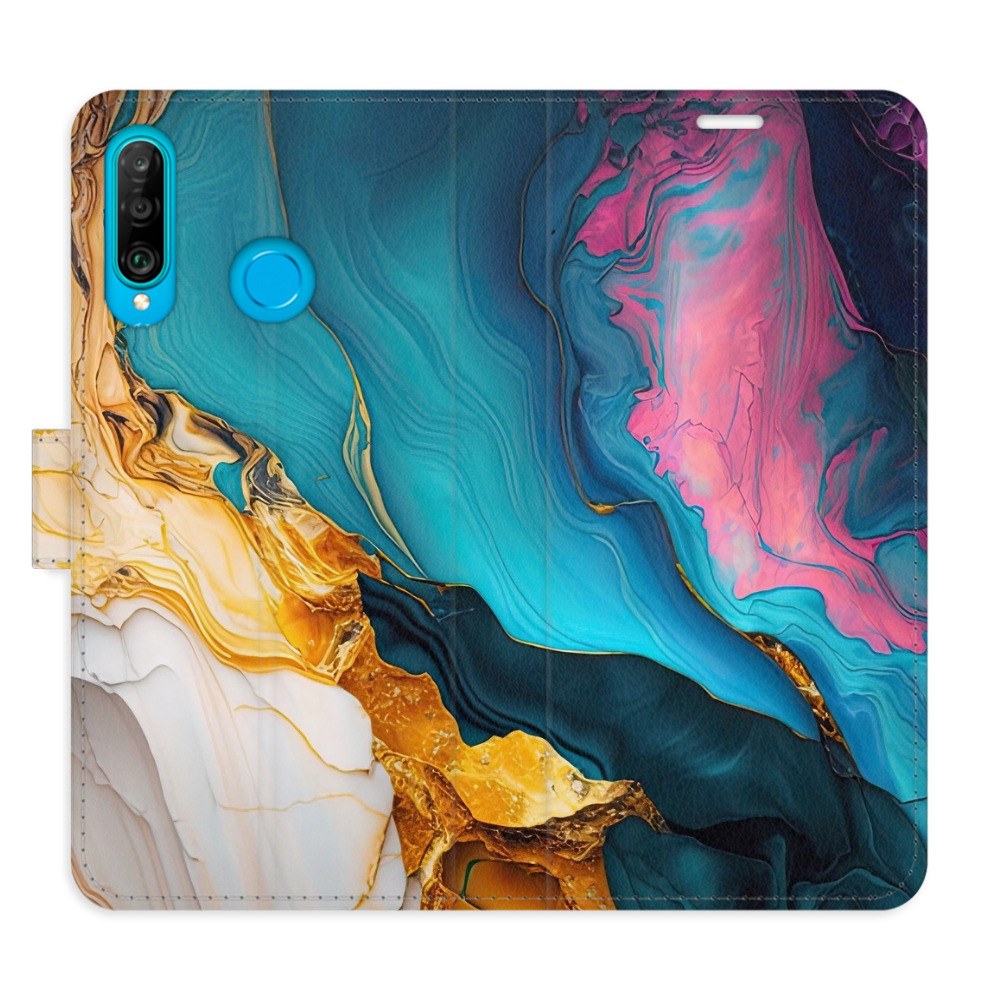 Flipové puzdro iSaprio - Colourful Marble - Huawei P30 Lite