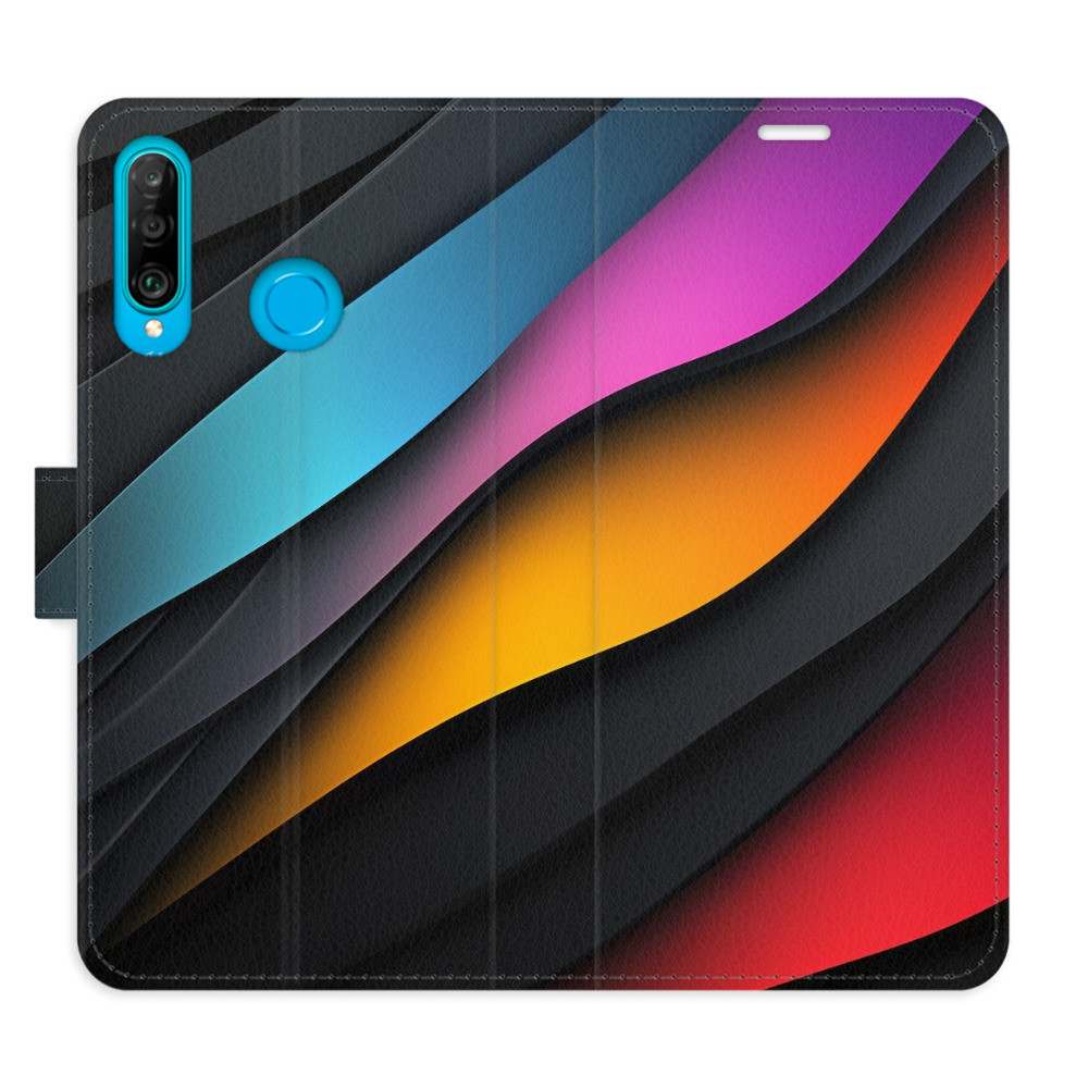 Flipové puzdro iSaprio - Color Waves - Huawei P30 Lite