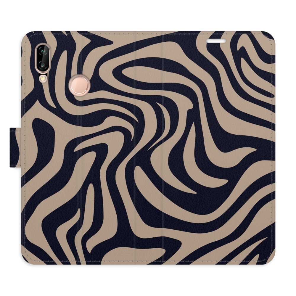 Flipové puzdro iSaprio - Zebra Black 02 - Huawei P20 Lite
