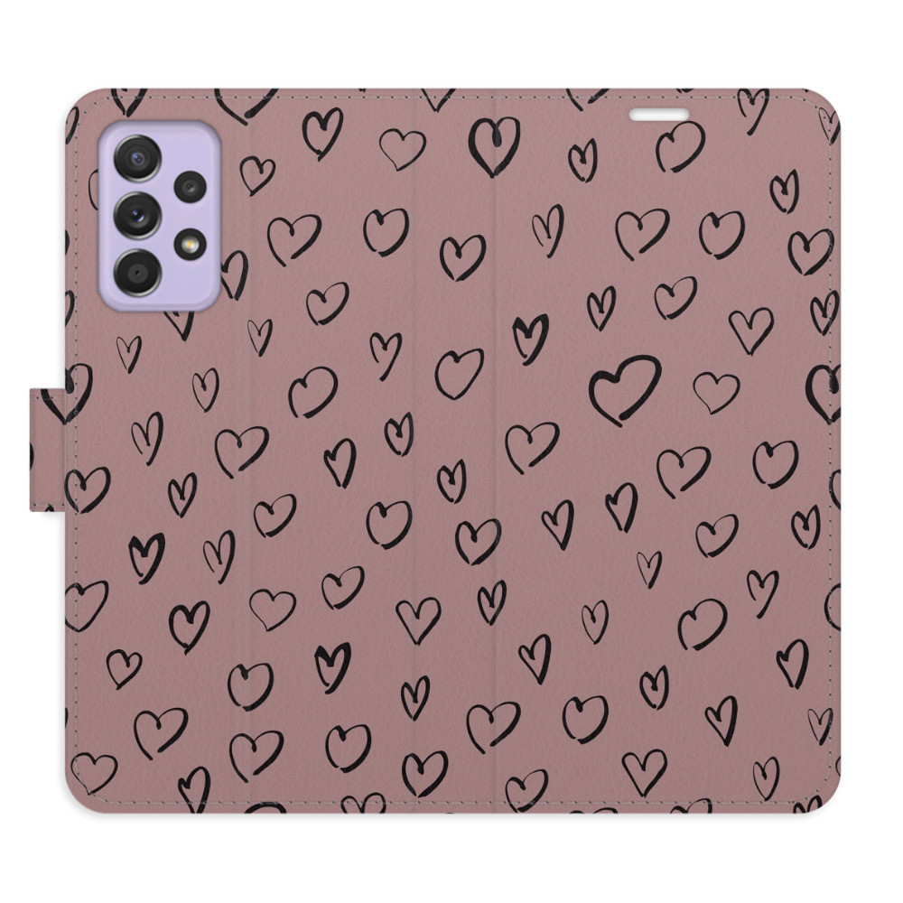 Flipové puzdro iSaprio - Heart Dark 02 - Samsung Galaxy A52 / A52 5G / A52s