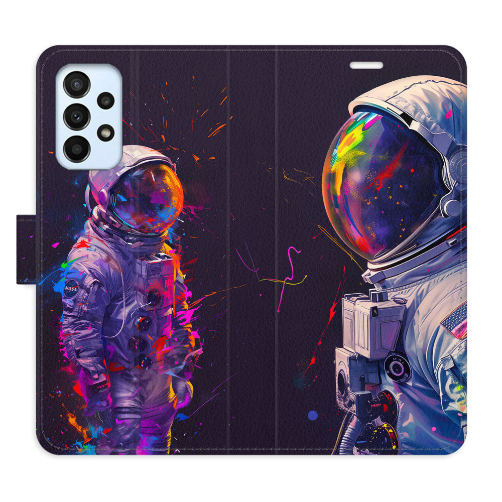 Flipové puzdro iSaprio - Neon Astronaut 02 - Samsung Galaxy A23 / A23 5G