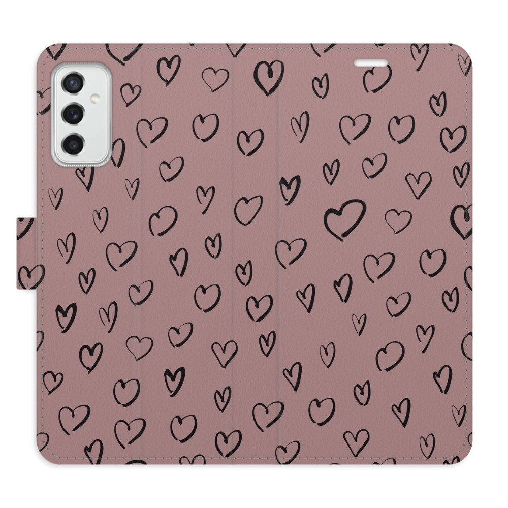 Flipové puzdro iSaprio - Heart Dark 02 - Samsung Galaxy M52 5G