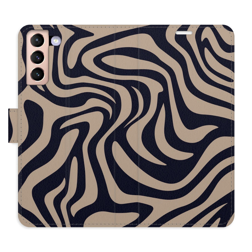 Flipové puzdro iSaprio - Zebra Black 02 - Samsung Galaxy S21