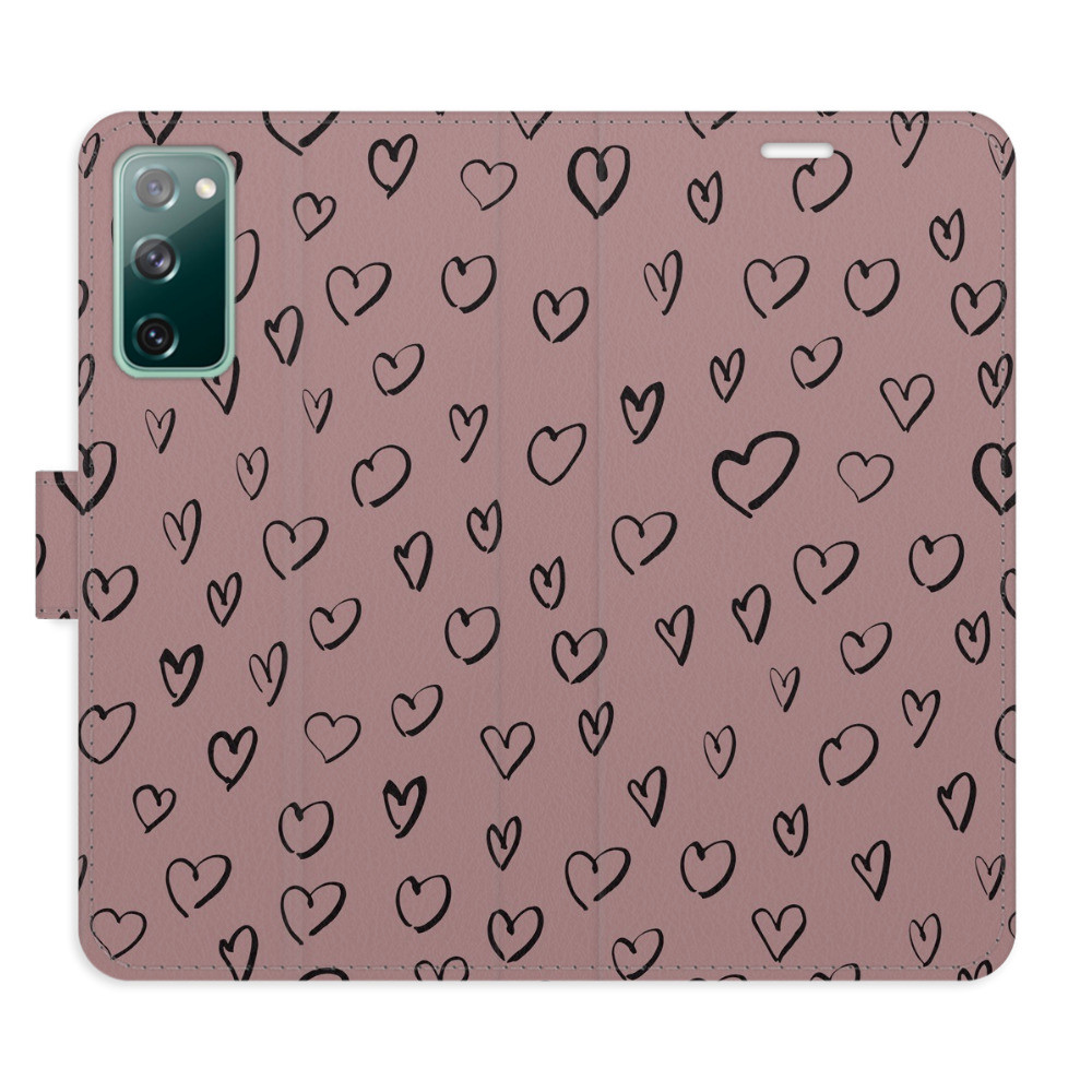 Flipové puzdro iSaprio - Heart Dark 02 - Samsung Galaxy S20 FE