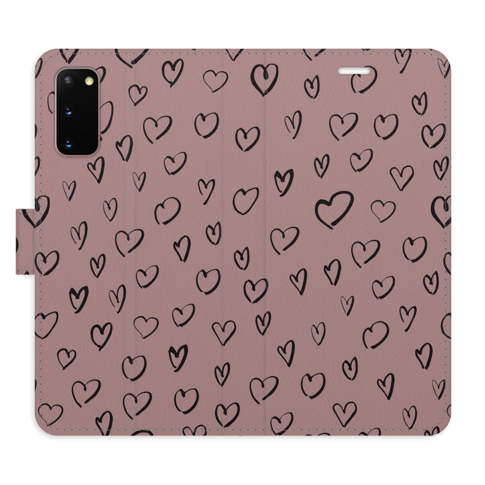 Flipové puzdro iSaprio - Heart Dark 02 - Samsung Galaxy S20