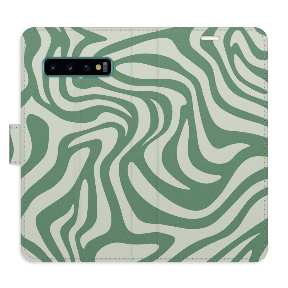 Flipové puzdro iSaprio - Zebra Green 02 - Samsung Galaxy S10