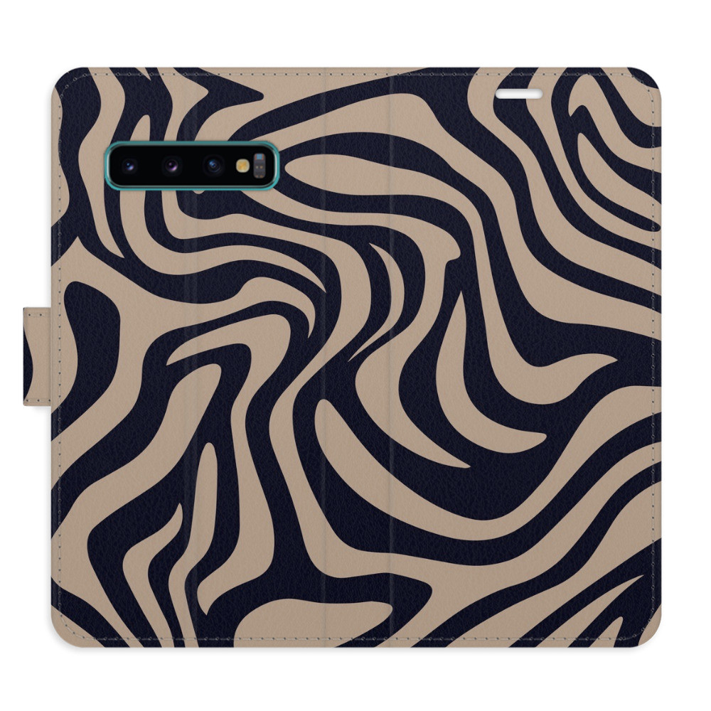 Flipové puzdro iSaprio - Zebra Black 02 - Samsung Galaxy S10