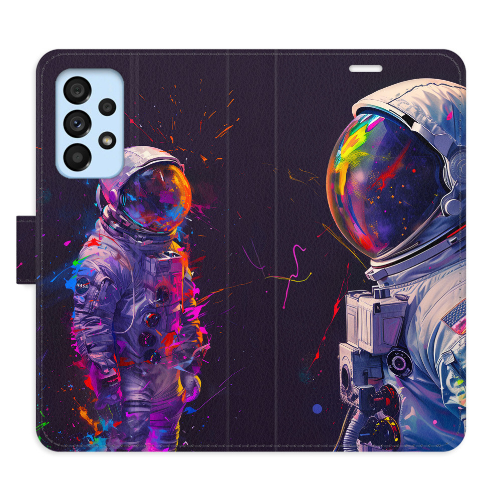 Flipové puzdro iSaprio - Neon Astronaut 02 - Samsung Galaxy A53 5G
