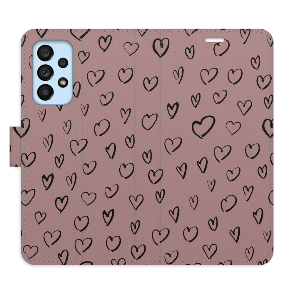 Flipové puzdro iSaprio - Heart Dark 02 - Samsung Galaxy A53 5G