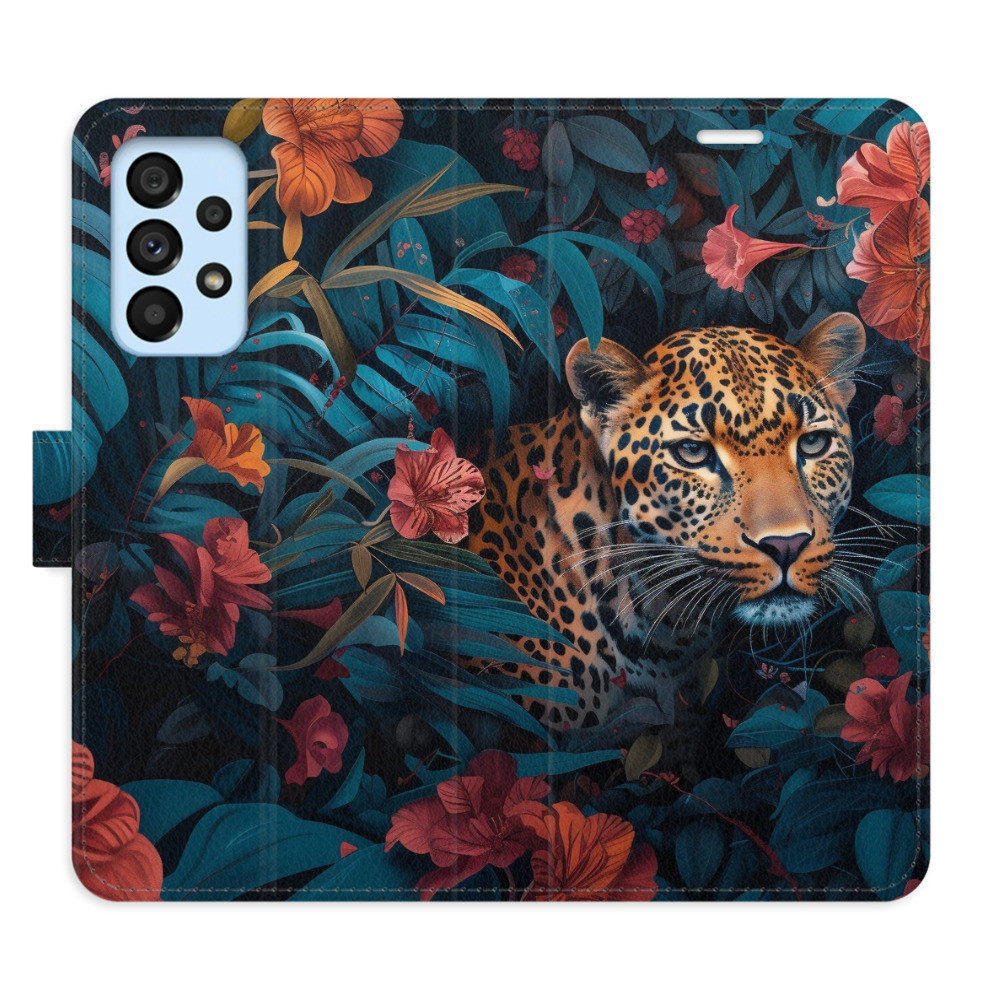 Flipové puzdro iSaprio - Flower Jaguar 02 - Samsung Galaxy A53 5G