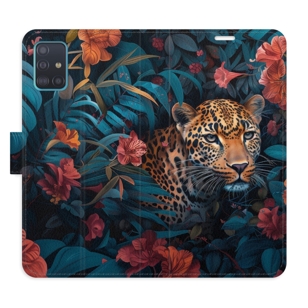 Flipové puzdro iSaprio - Flower Jaguar 02 - Samsung Galaxy A51
