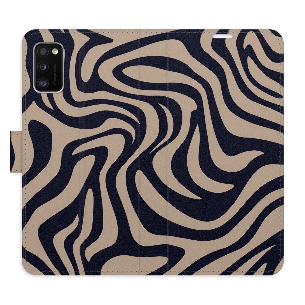 Flipové puzdro iSaprio - Zebra Black 02 - Samsung Galaxy A41