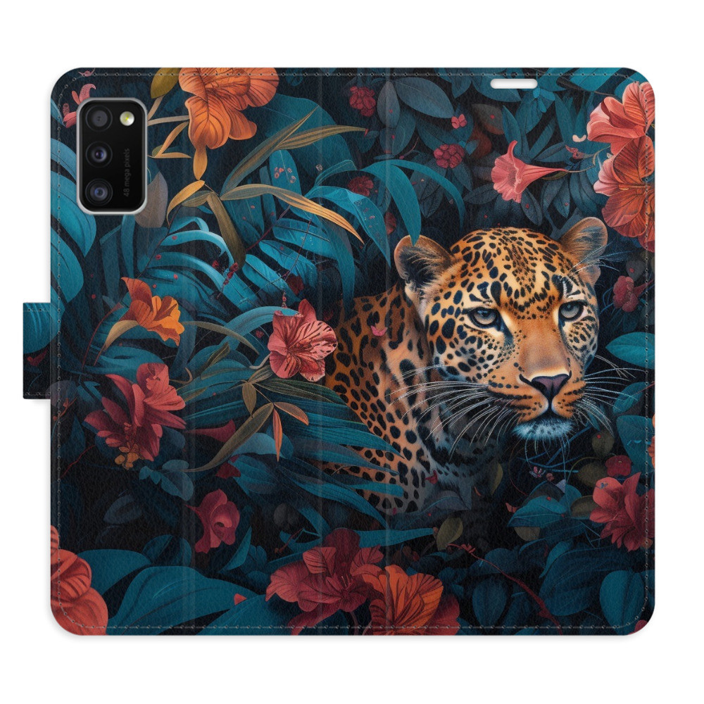 Flipové puzdro iSaprio - Flower Jaguar 02 - Samsung Galaxy A41